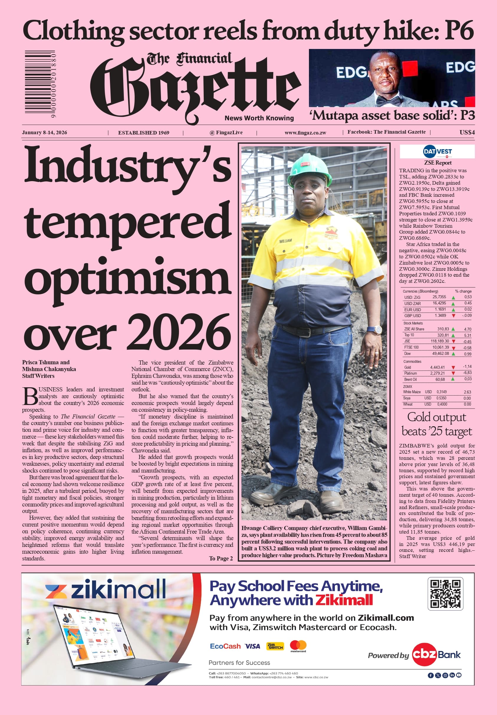 Thursday 8 January 2026